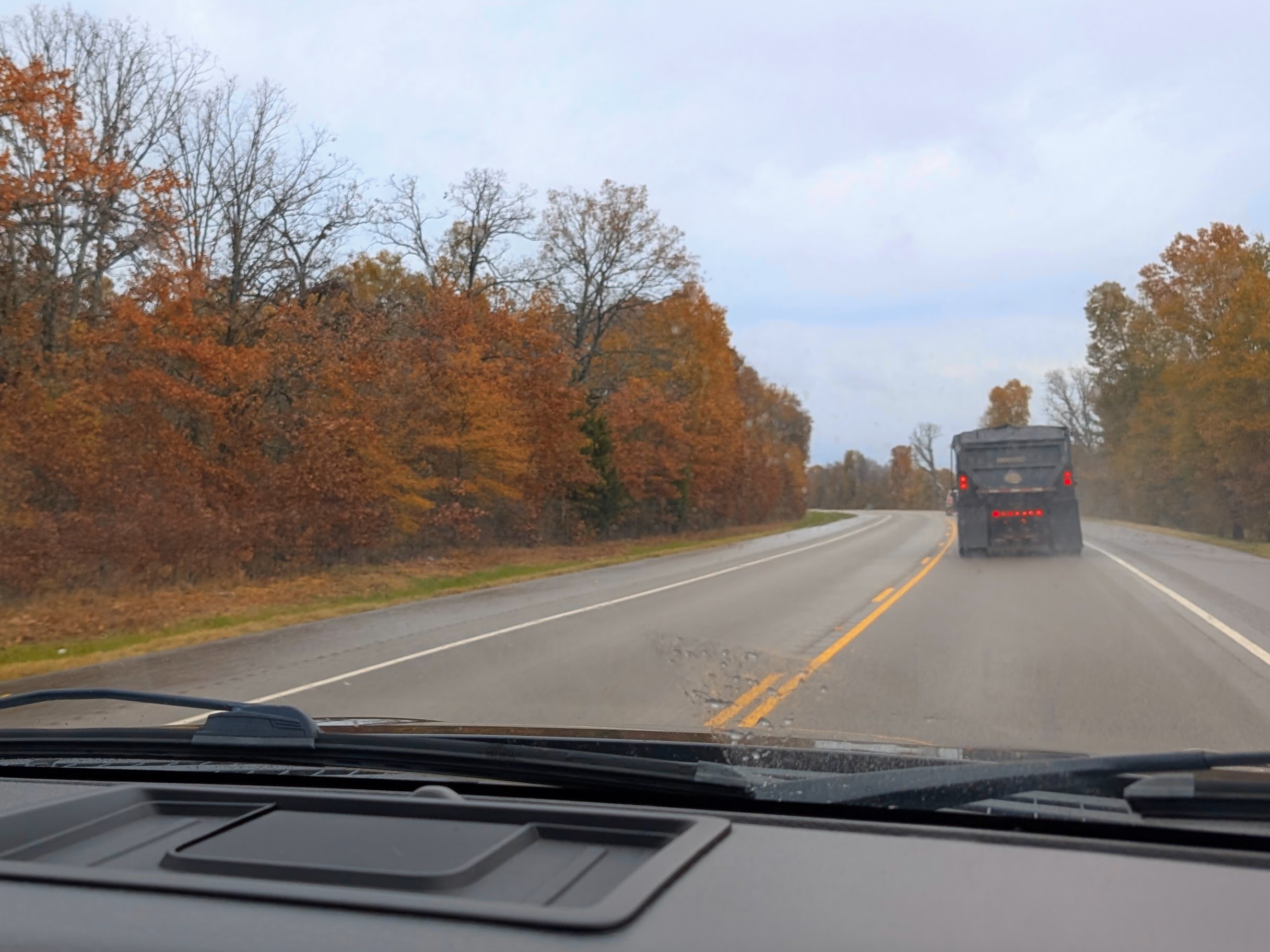 The area's fall colors usually peak in October–November