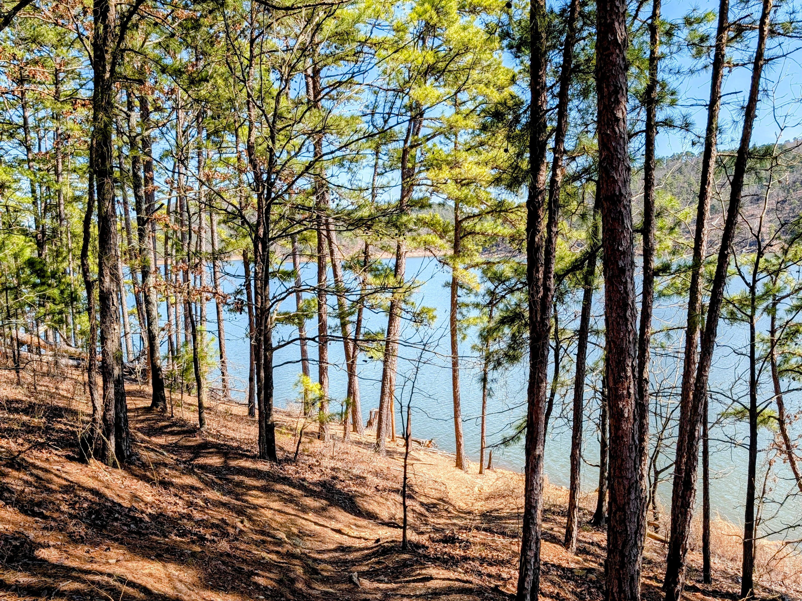 Hiking trails at Broken Bow Lake are a short drive away