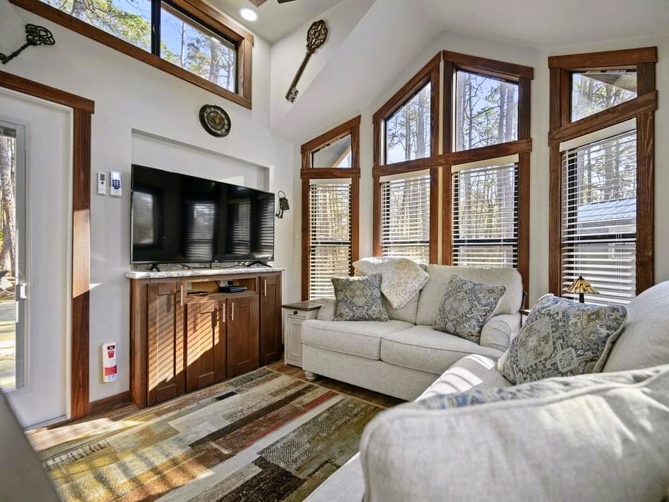 Living room seating & TV