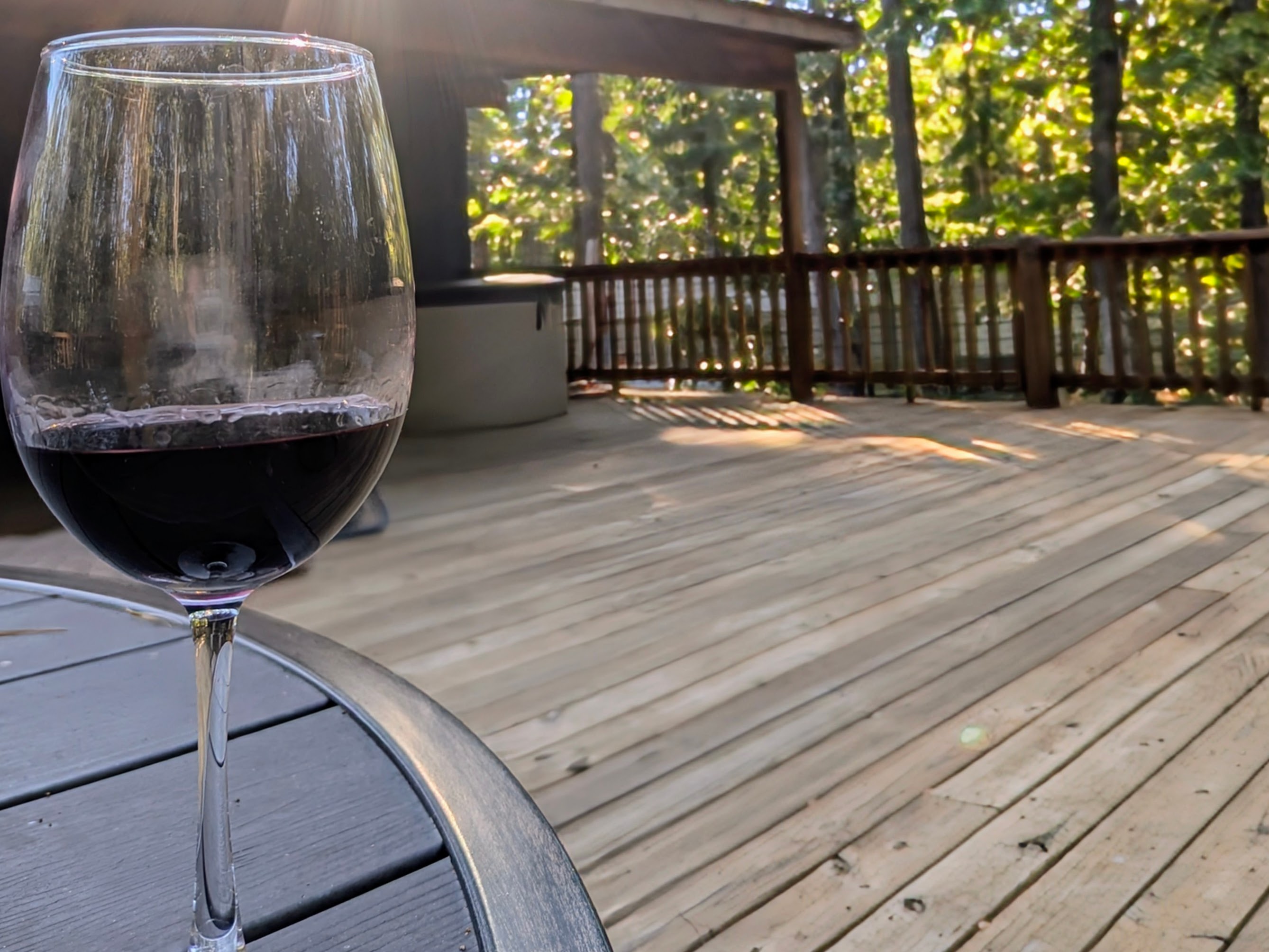 Enjoy our large deck any time of day